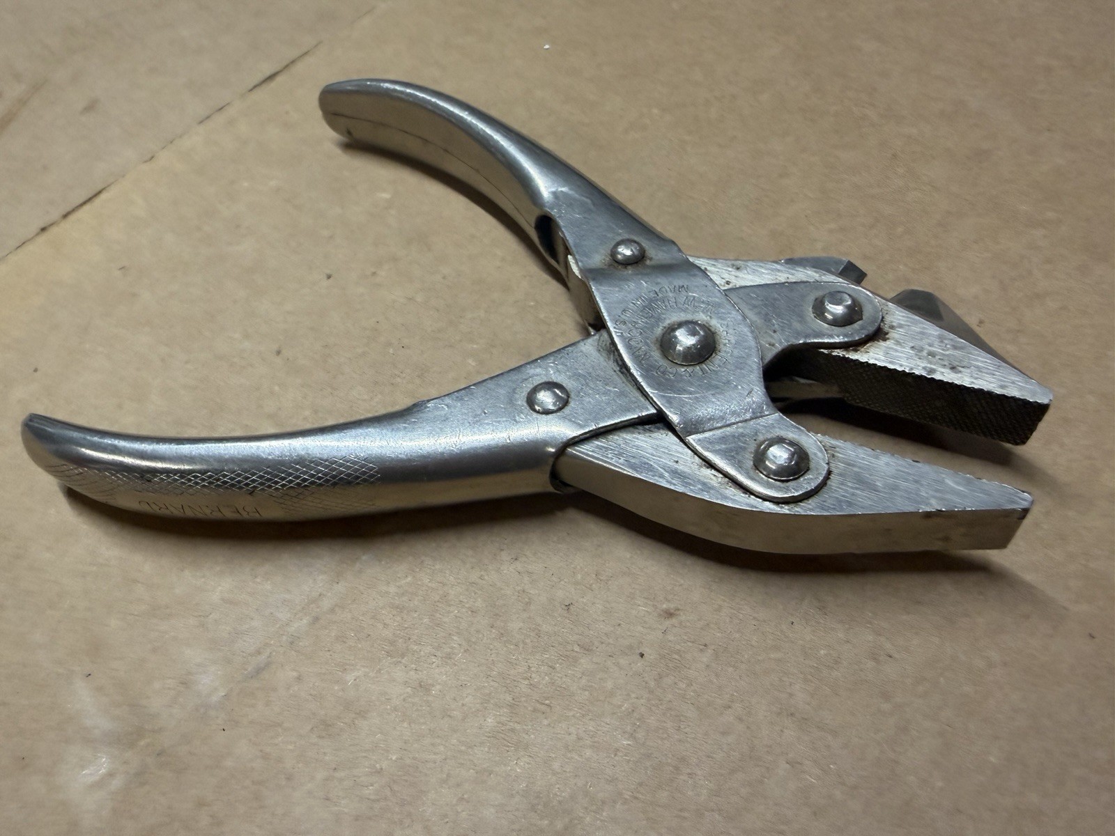 Sargent & Co. Bernard 6” Straight Line Jaws With Cutters. New Haven Conn.