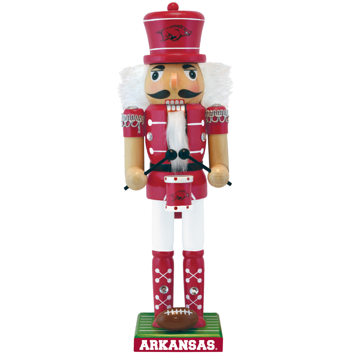 MasterPieces - Arkansas Razorbacks - NCAA Decorative Nutcracker - 12" Tall