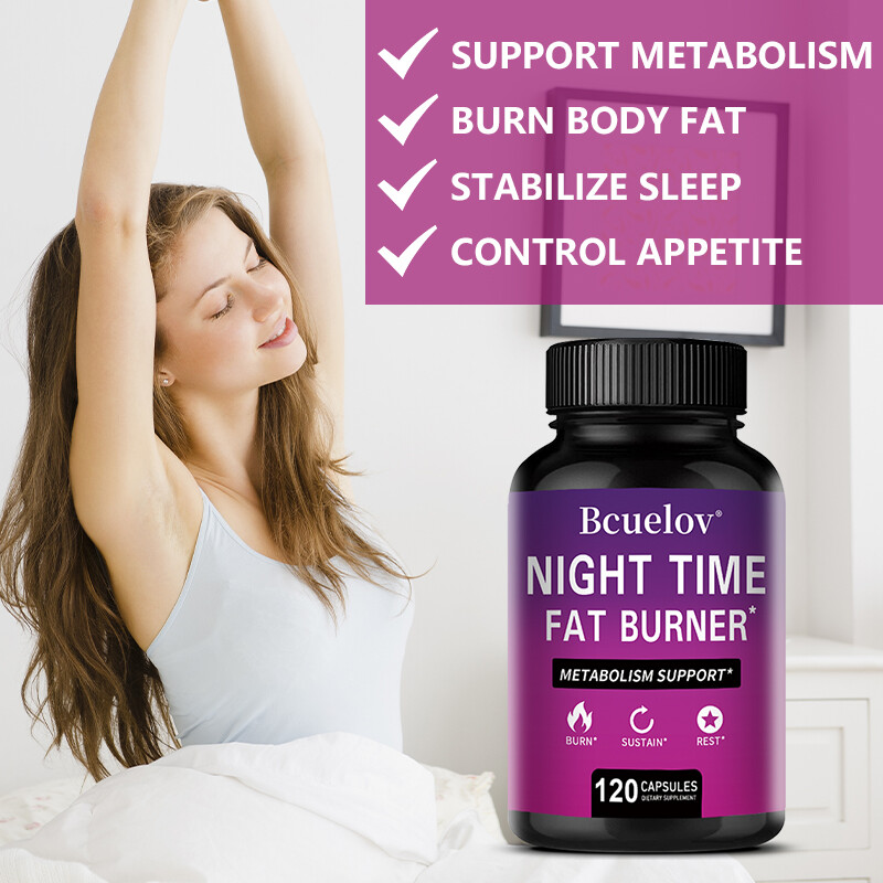 Nighttime Fat-Burning Capsules | Natural Plant Extracts | 120 Capsules