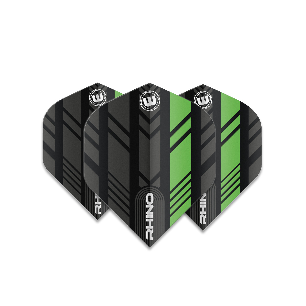 Winmau Rhino Standard Flight - Black, Green & Grey