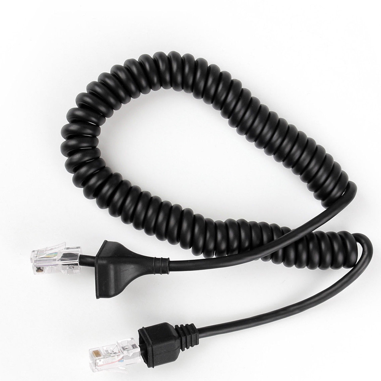 8 Pin Replacement Microphone Cable Coiled Cord for Kenwood Mobile TK-763/763G