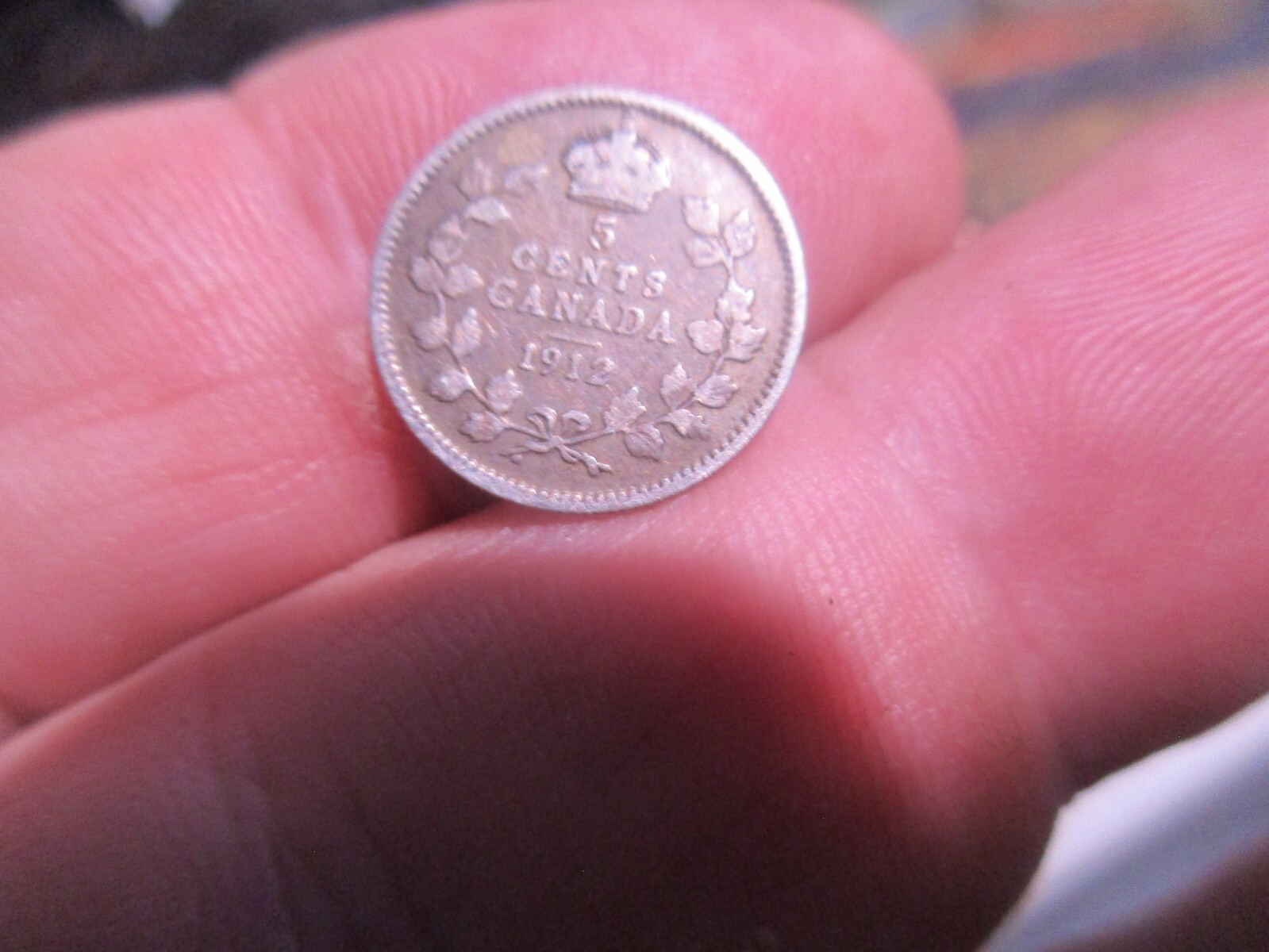 Canada - 1912 Sterling Silver Five Cents - George V