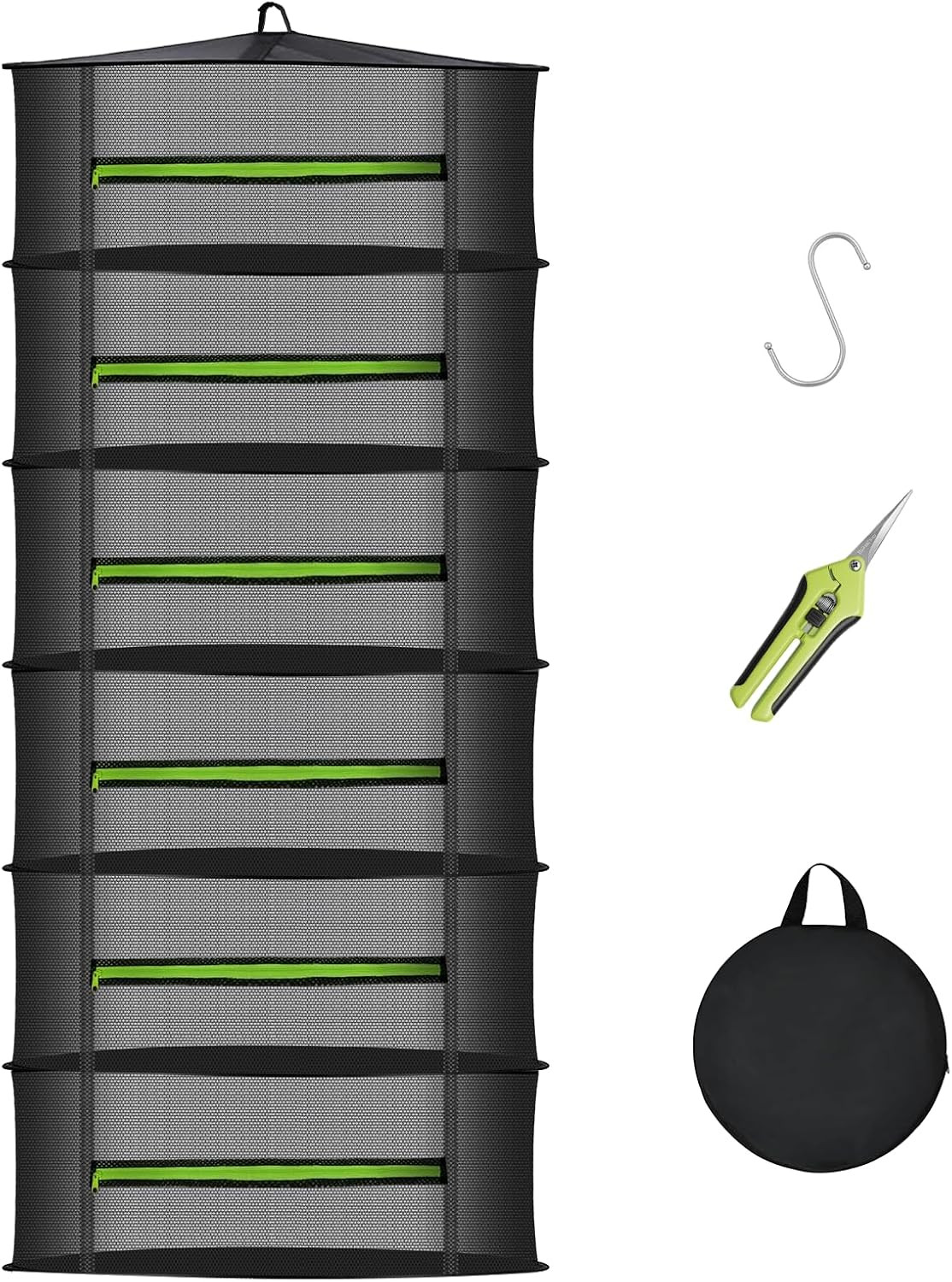 MEKOLIFE 6-Layer Herb Drying Rack with Collapsible Mesh Design | 23.62 Inch Hang
