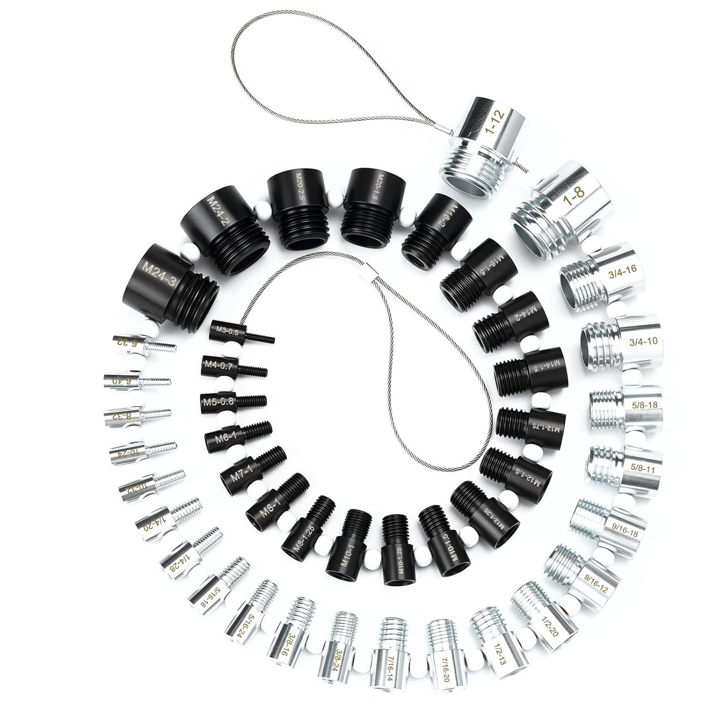 Nut & Bolt Thread Checker Gauge Set 45 Male Female Metric & Standard Thread