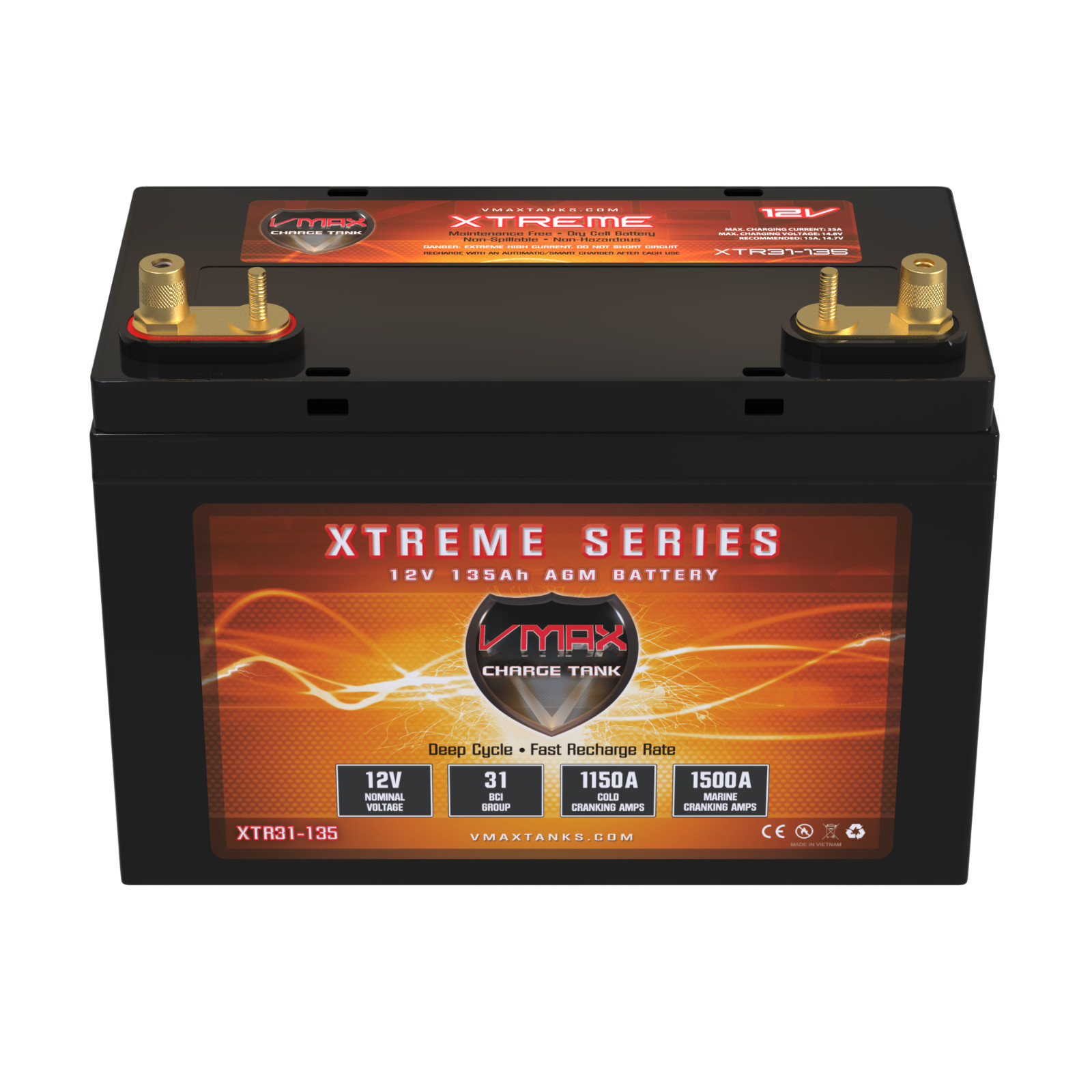 QTY6 XTR31-135 GEM Car Replacement Batteries VMAX AGM for e2 e4 e6 es el elxd
