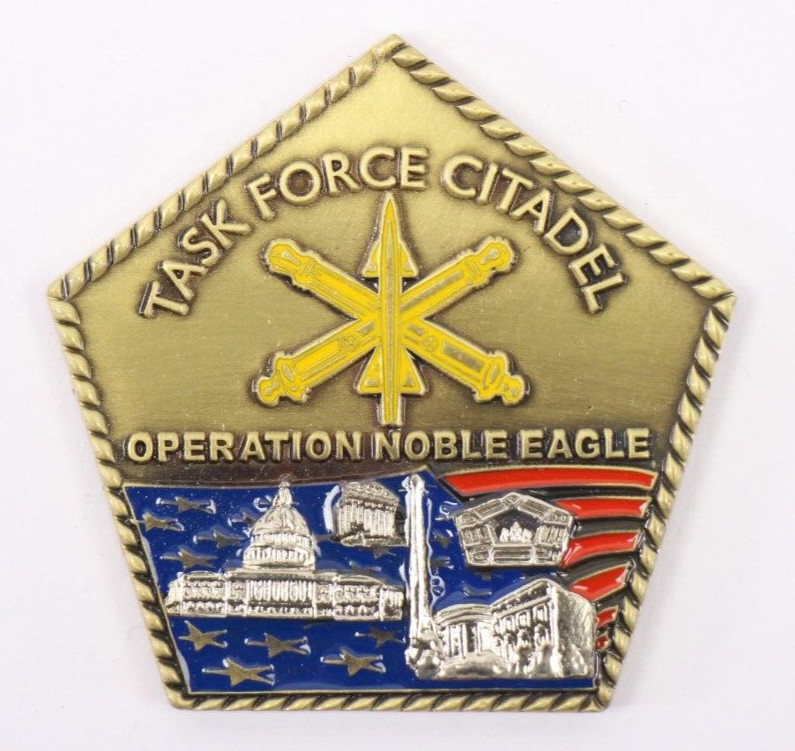 South Carolina ARNG Challenge Coin Task Force Citadel Operation Noble Eagle