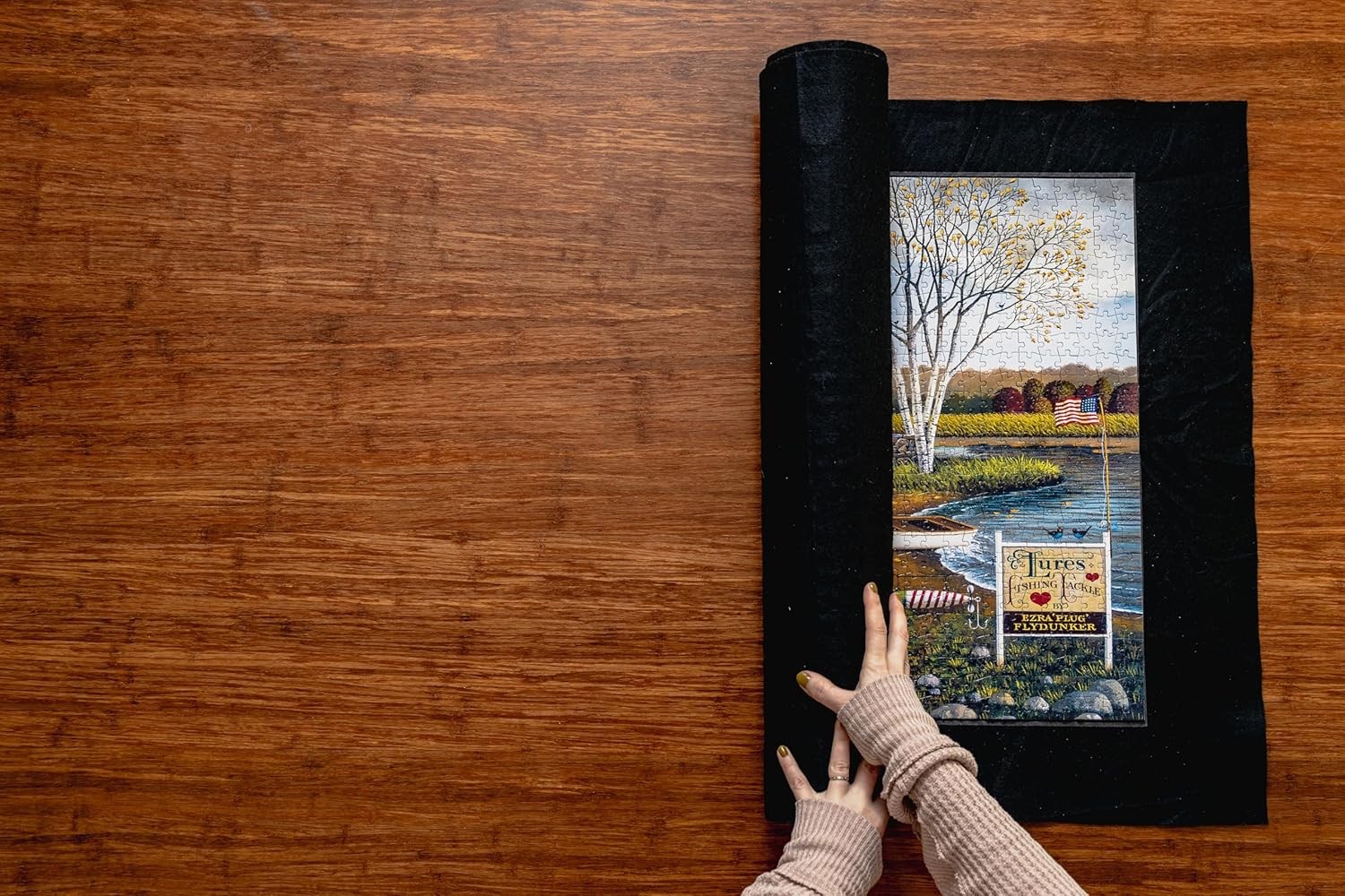 Buffalo Games - Roll-Up Puzzle Mat - Saver and Assembly Accessory Blue