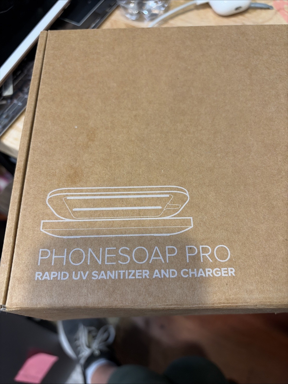 PHONESOAP PRO Rapid UV Cell Phone Sanitizer & Charger Charcoal #NEW