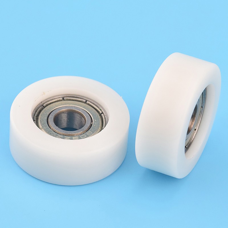 8*32*12mm Embedded 608zz Bearing, Wrapped Rubber, POM/ Nylon Bearing Pulley