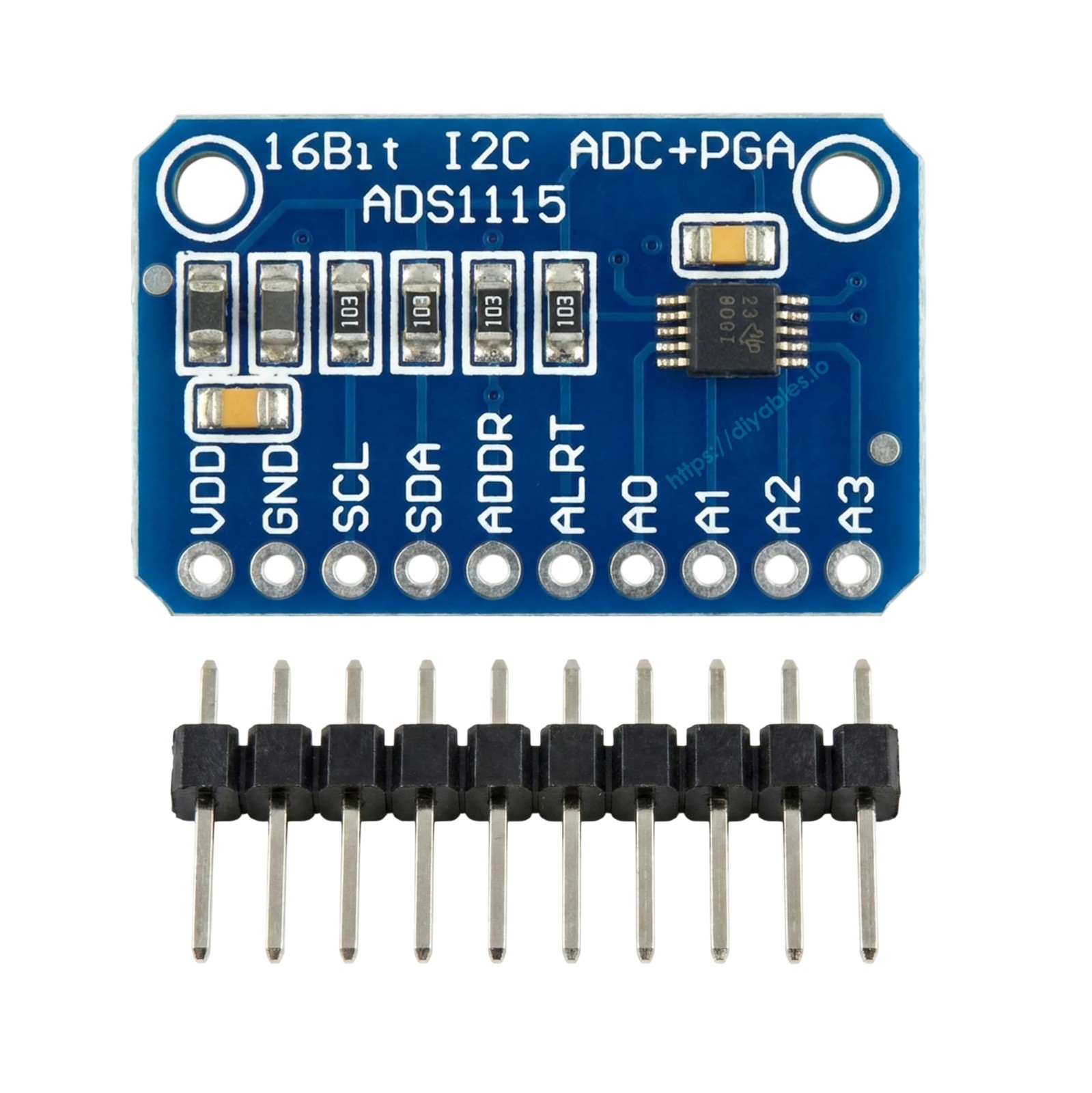 2 PCS ADS1115 Module 16bit ADC I2C Interface 4 Channels Arduino Compatible