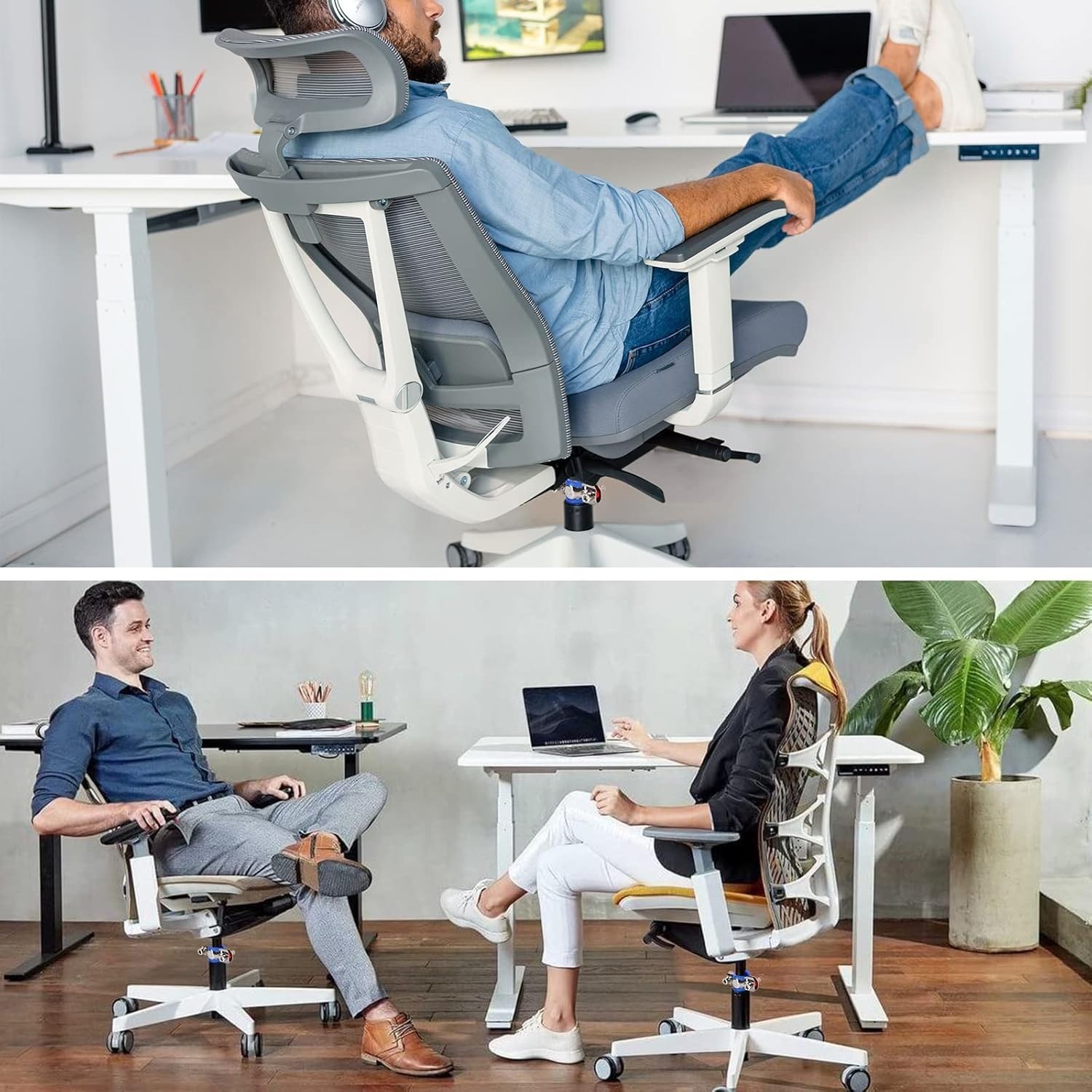 2-Pack Stainless Steel Office Chair Sinking Fixers for Height Lock, Fits 25-2...