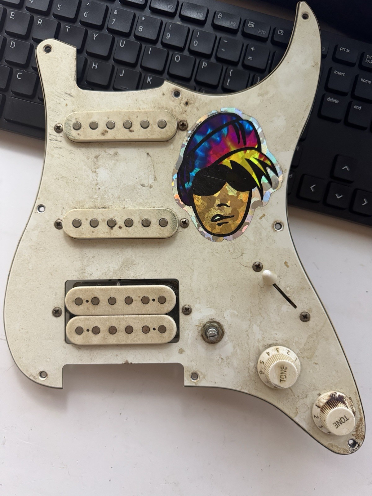 1990s Crate Electra Electric Guitar Loaded Pickguard Working Freshly Removed