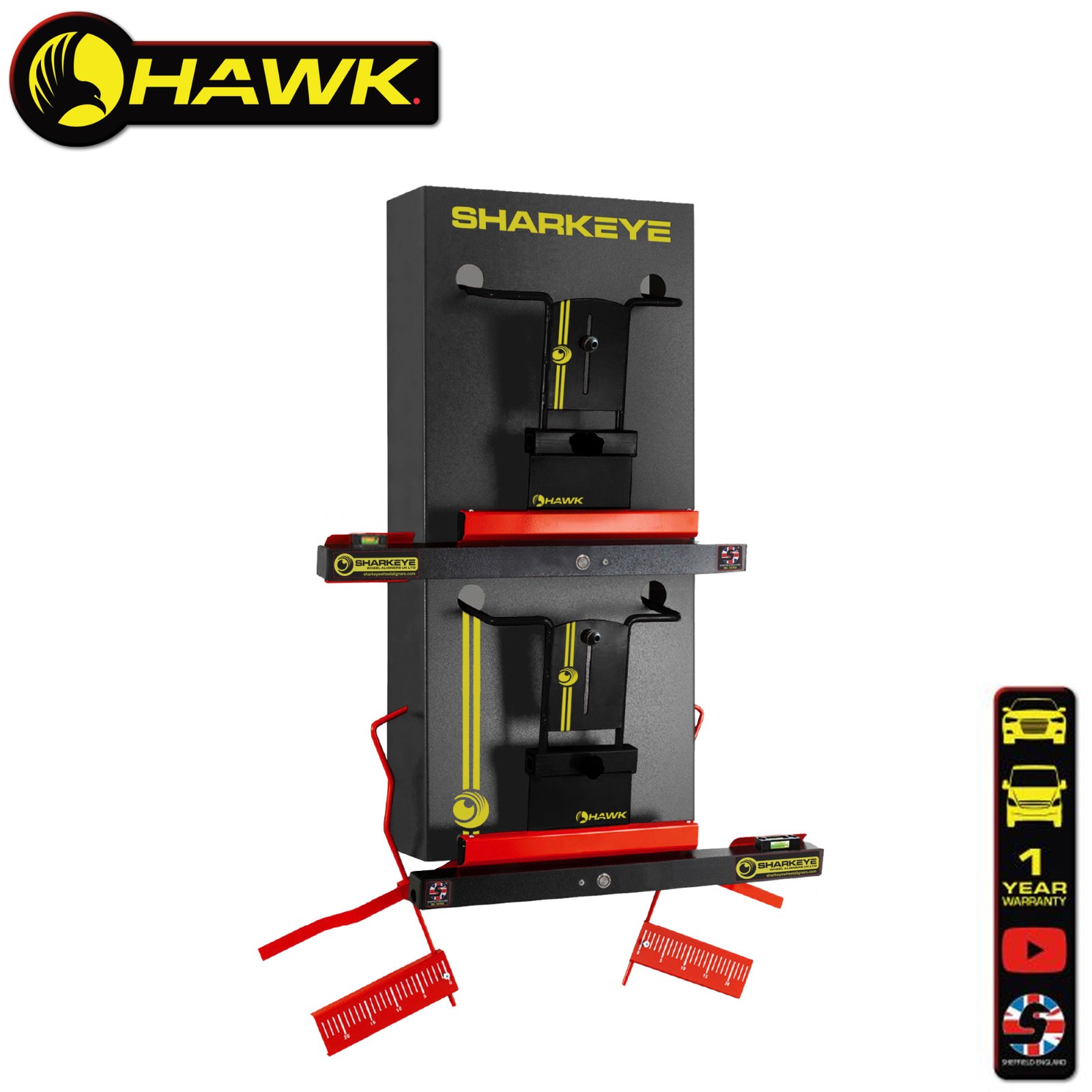 SharkEye Hawk 4 Wheel Alignment Gauge - SC4WLA. Made UK. Factory Second.