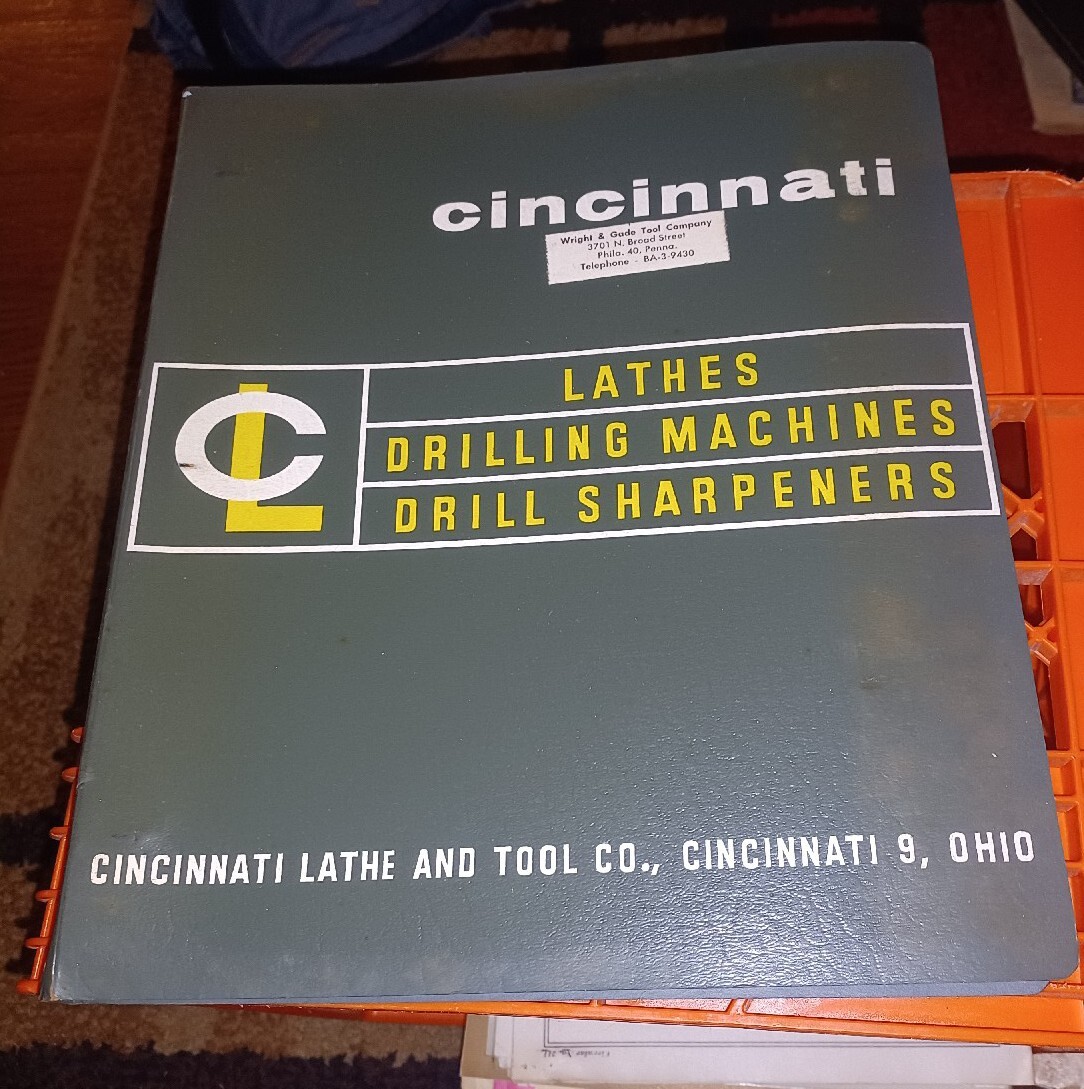 CINCINNATI LATHE & TOOL CO company SALES CATALOG BOOK 3 Ring Binder W Flyers