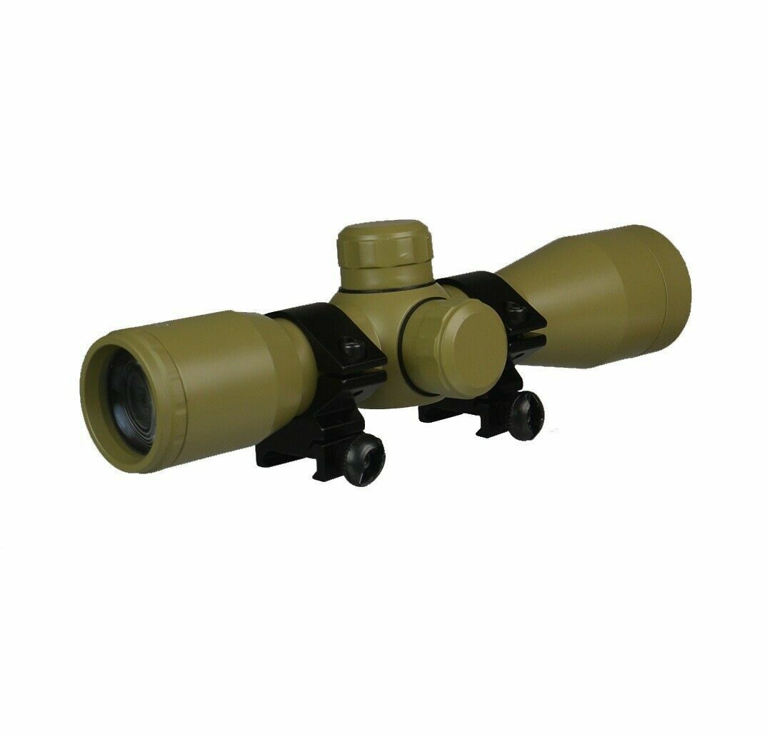 Black,Red,Gold,Blue,Silver,Tan 4X32 Compact Scope Mil Dot With Picatinny Ring