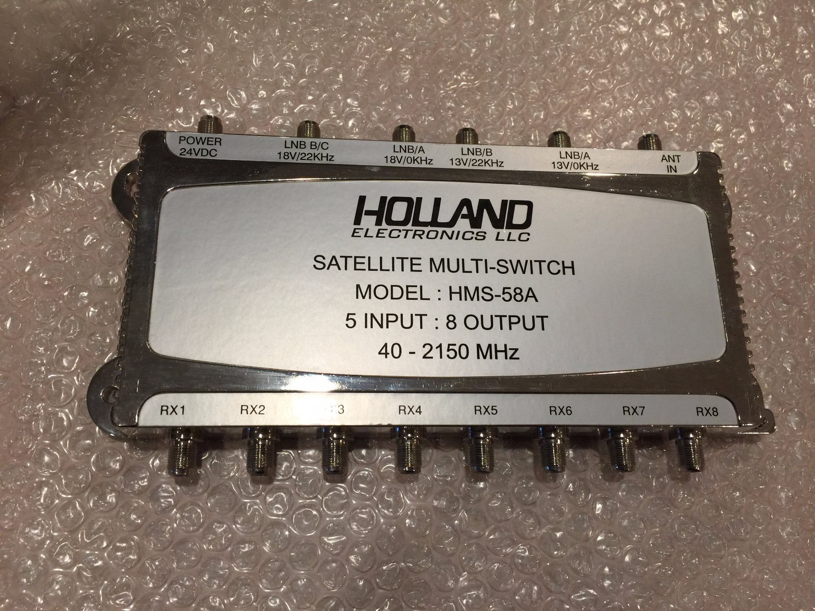 HOLLAND ELECTRONICS SATELLITE MULTI SWITCH HMS-58A 5 in 8 out