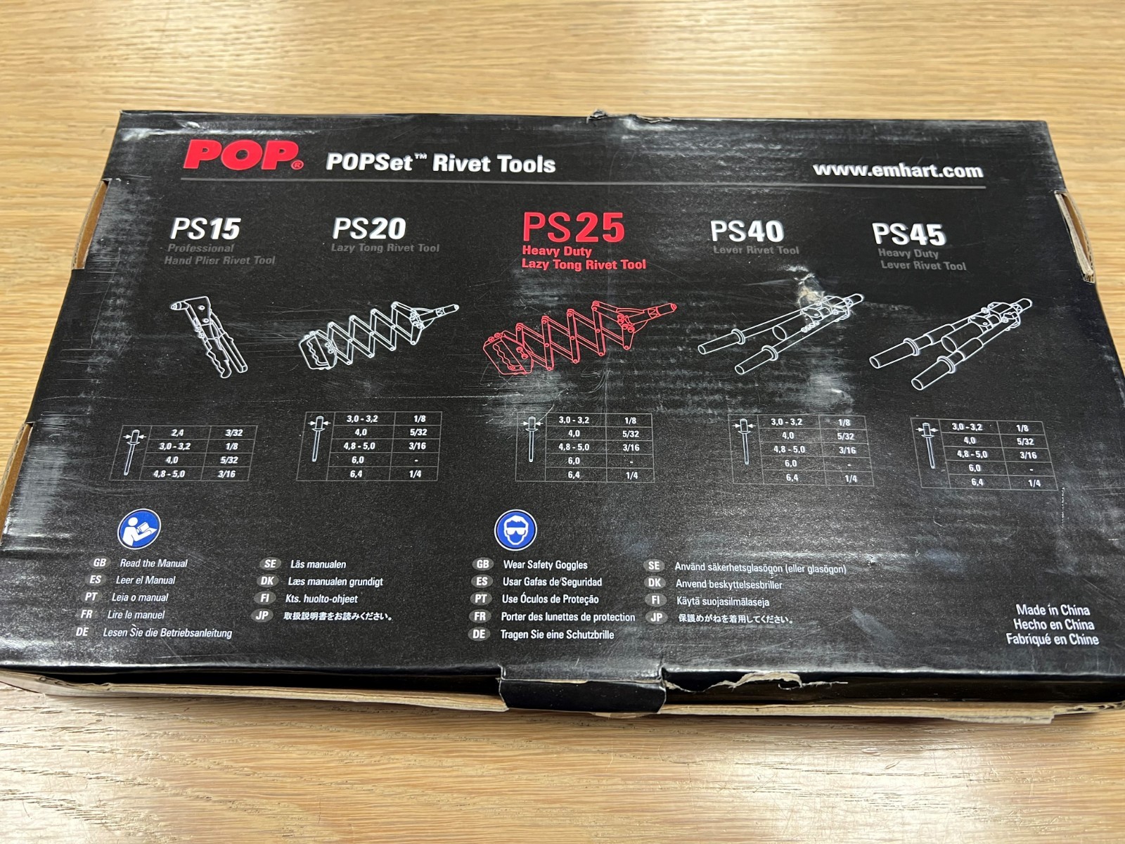 popset PS25 lazy tong rivet tool