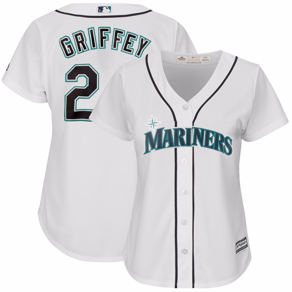 Ken Griffey Jr. Seattle Mariners MLB Women's Home White Cool Base Jersey