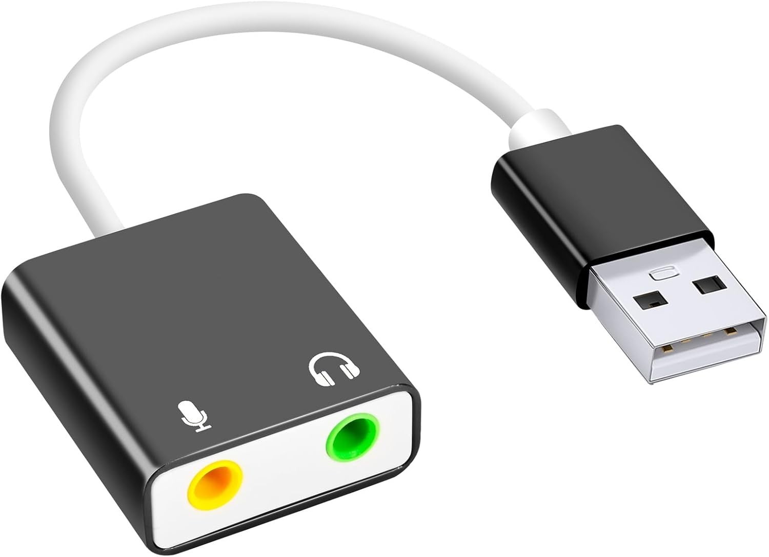 USB Audio Adapter, External Sound Card for PC and Laptop，USB Microphone...