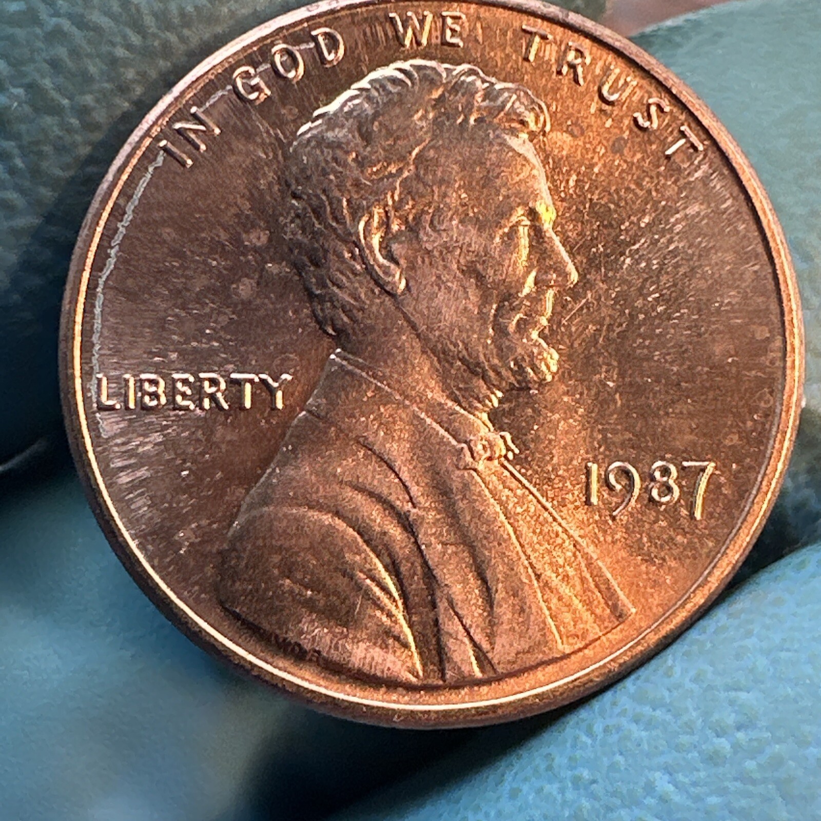 1987 PENNY MAJOR CRACK ON OBVERSE AND Plating Crack! Error Coin