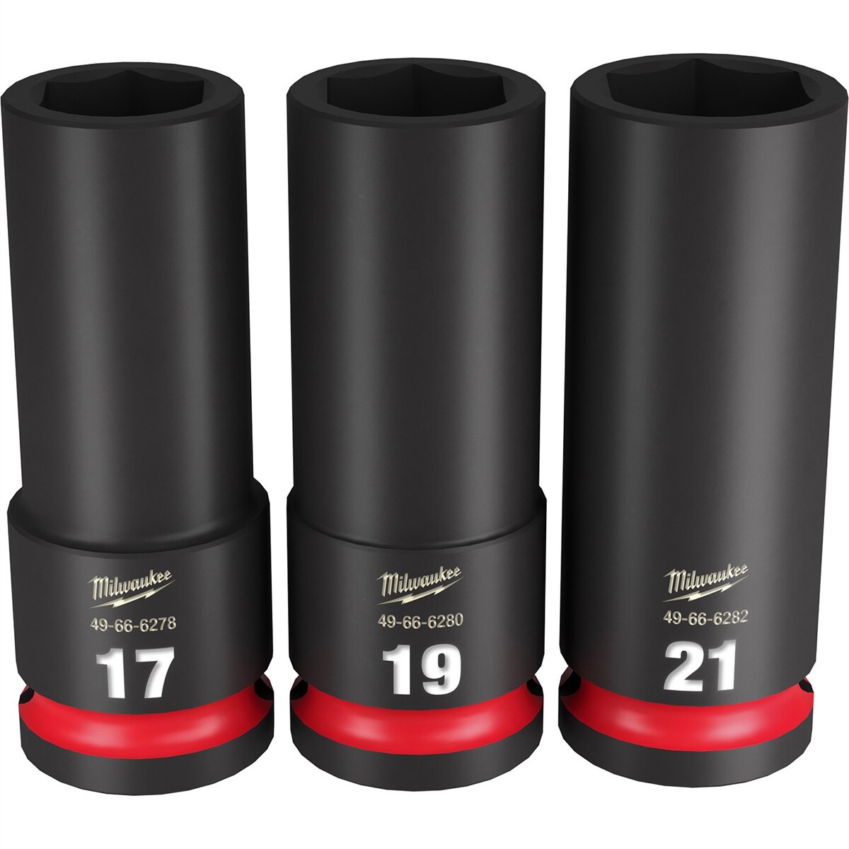 3PC SHOCKWAVE Impact Duty™ 1/2" Drive Metric Deep 6 Point Socket Set Milwaukee