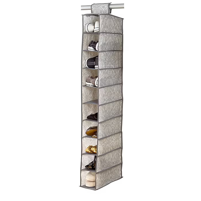 Laura Ashley 10 Shelf Closet Shoe Storage Organizer LA-95708