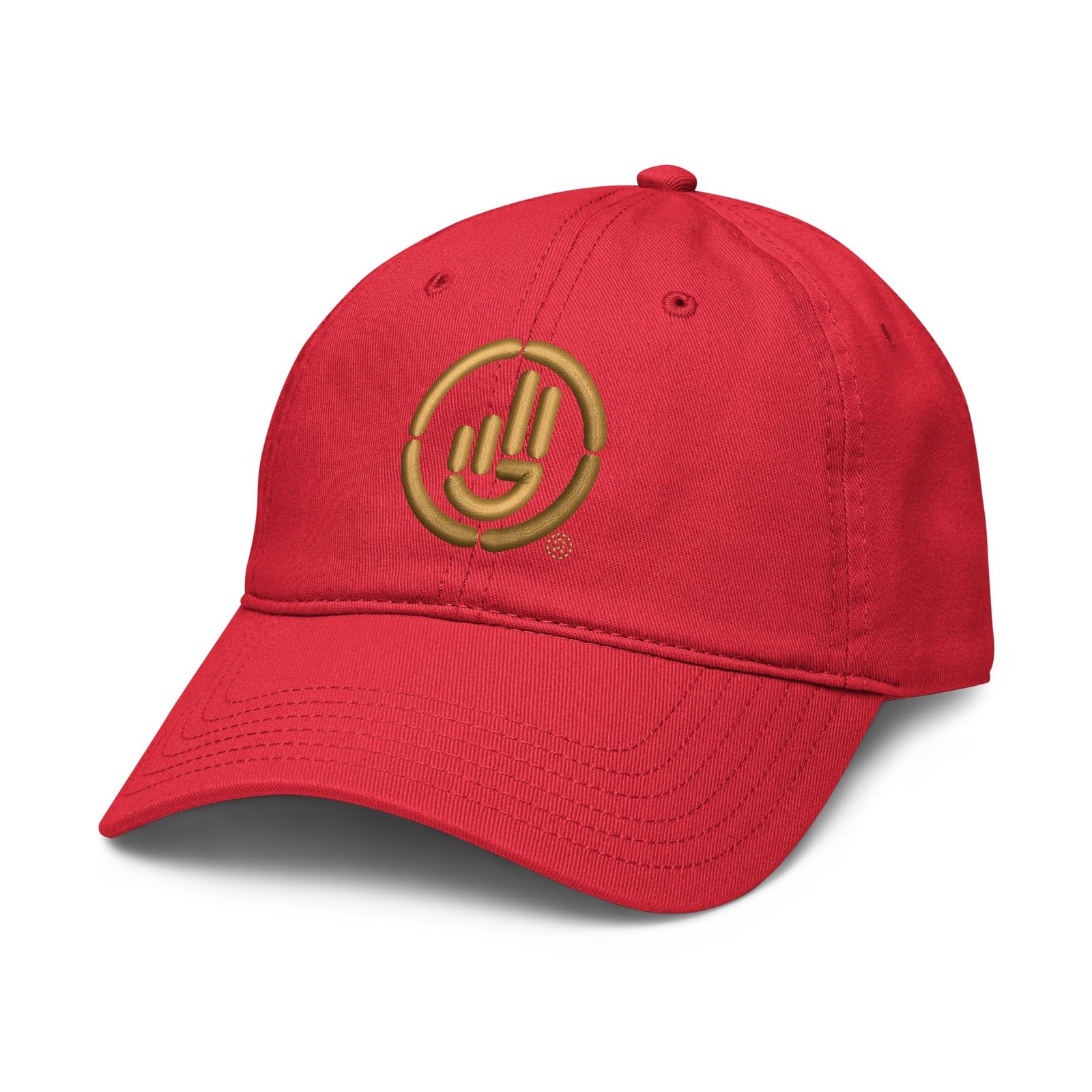 Jeep Wave Cap Adjustable Puff Embroidered Baseball Hat One Size Red
