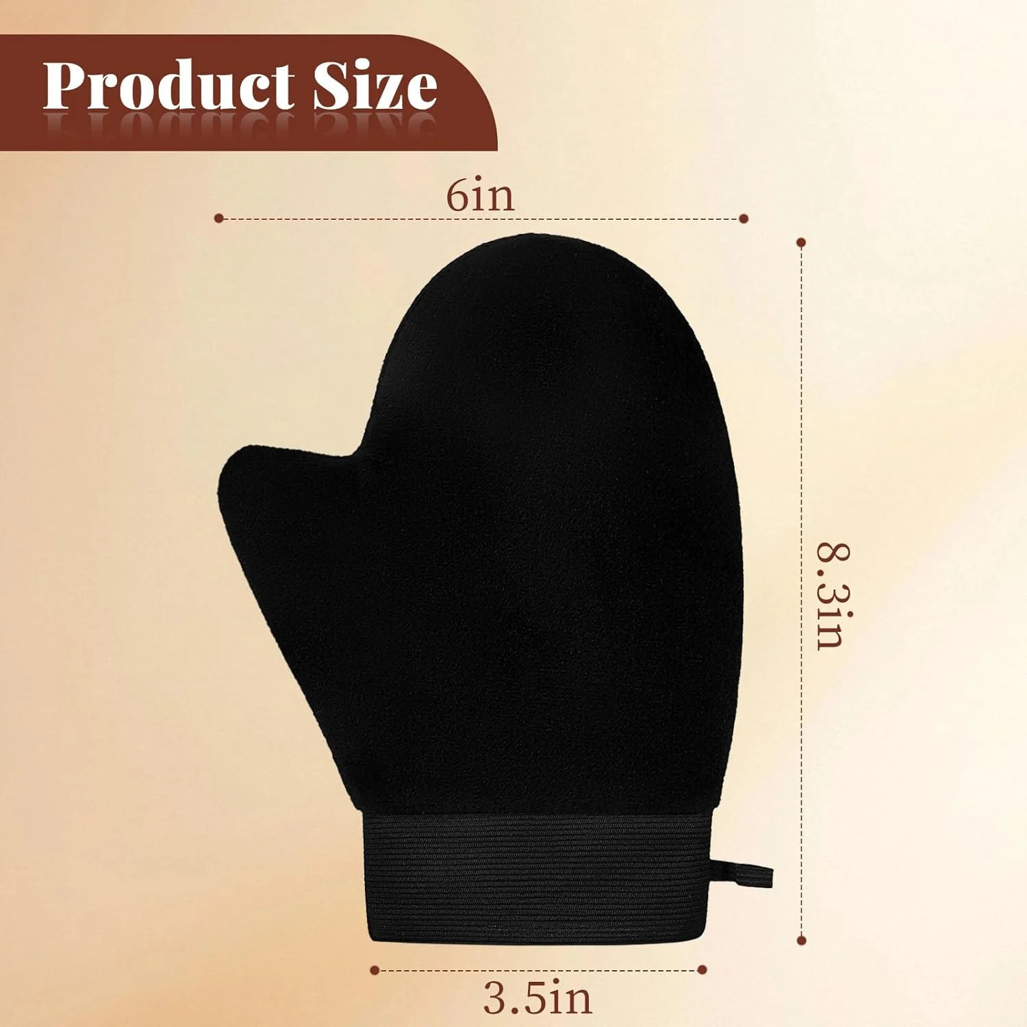 2 Pack Self Tanning Mitt - Elastic Wrist Tanning Gloves Prevents Staining, Tanni