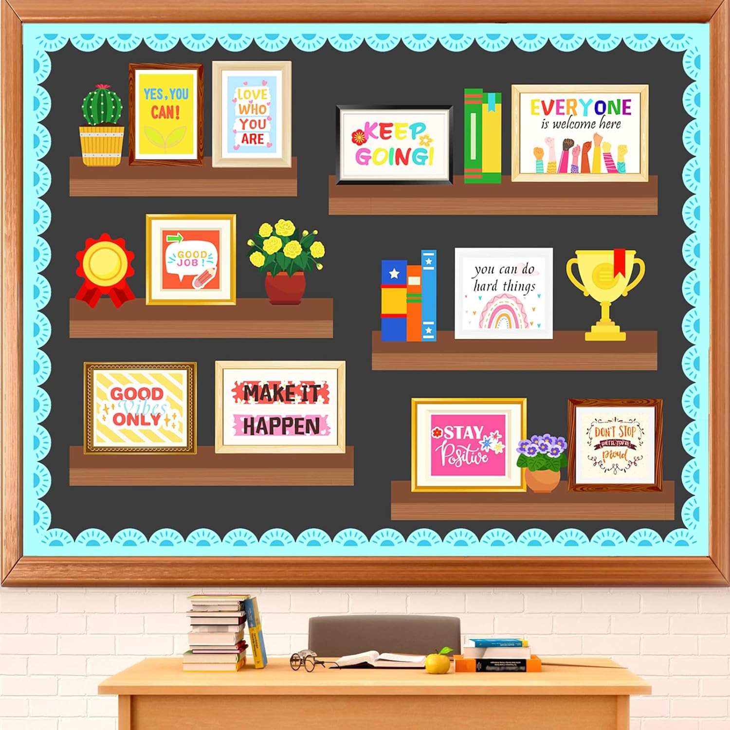Motivational Quotes Classroom Bulletin Board Kit Positive Mindset Helves Bulleti