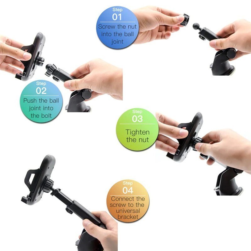Adjustable Car Phone Holder With Suction Cup, Suitable For Phone Navigation