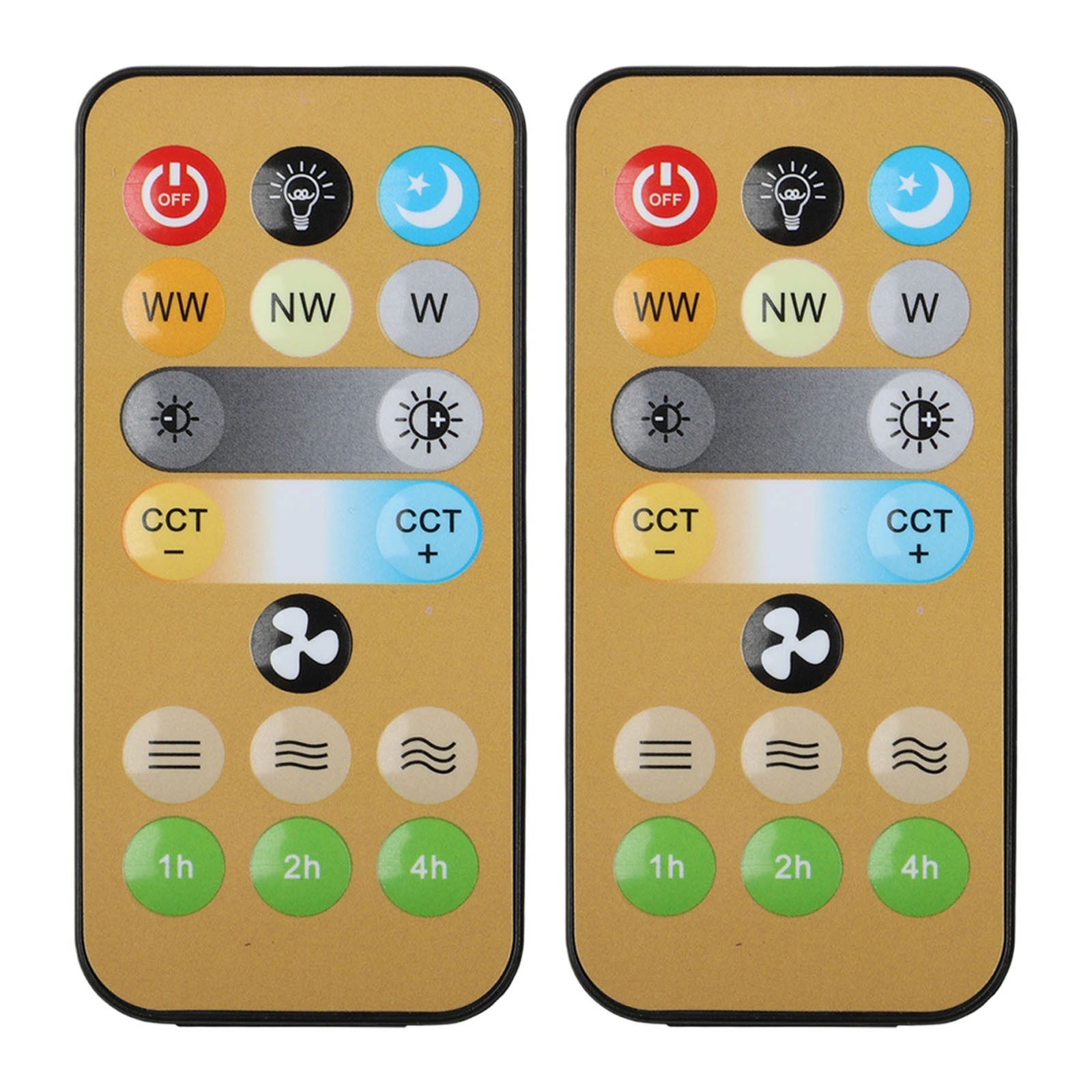 Two Pack Wireless Remotes for Easy For E27 Ceiling Fan and Light Control