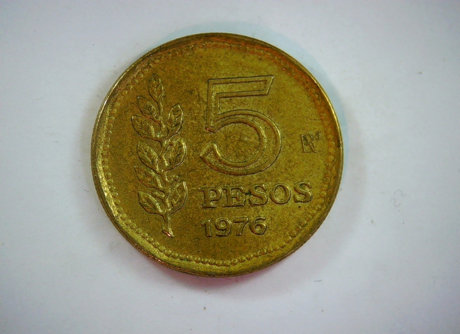Argentina 1976 5 Pesos Argentina 5 Pesos (Sun of May type) Coin