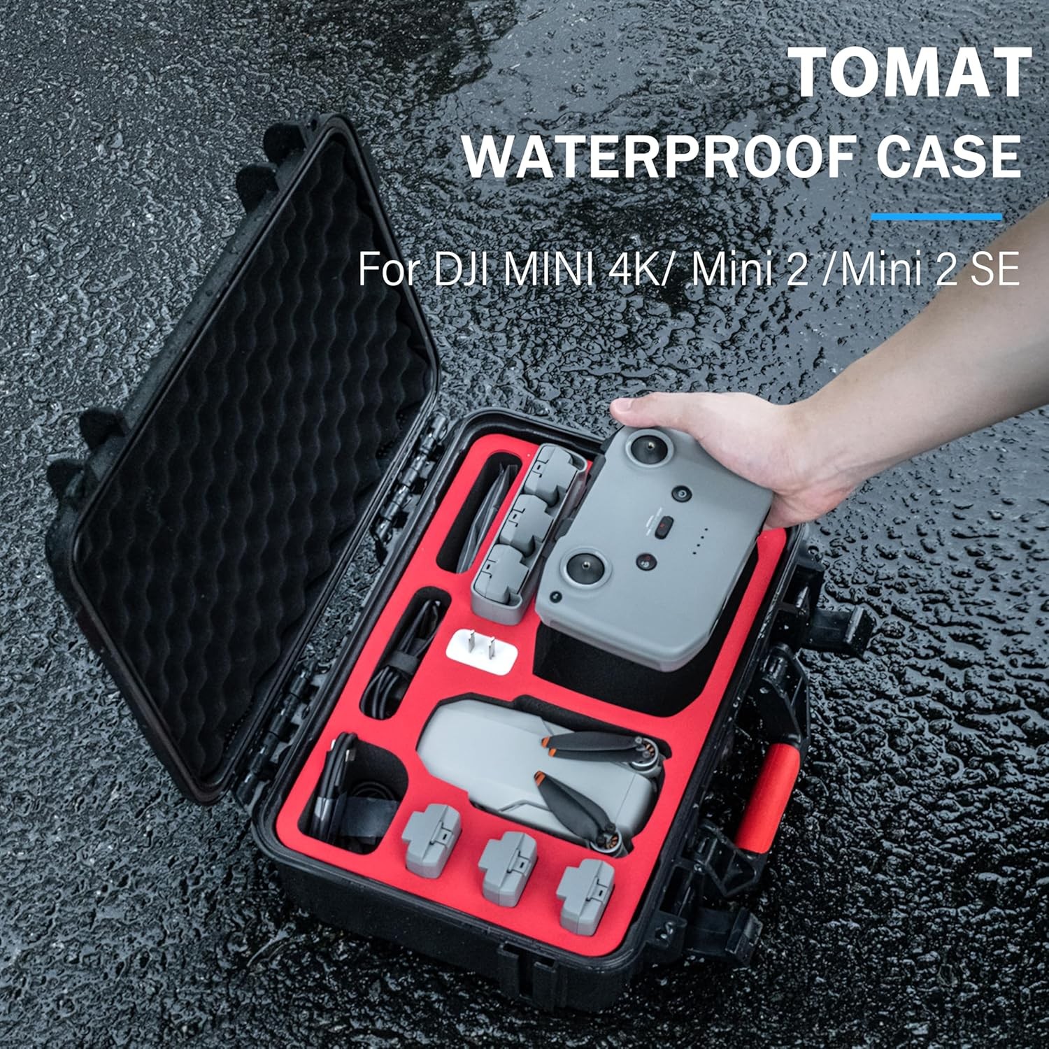 Tomat Mini 4K Case Waterproof Hard Carrying for DJI MINI / 2...