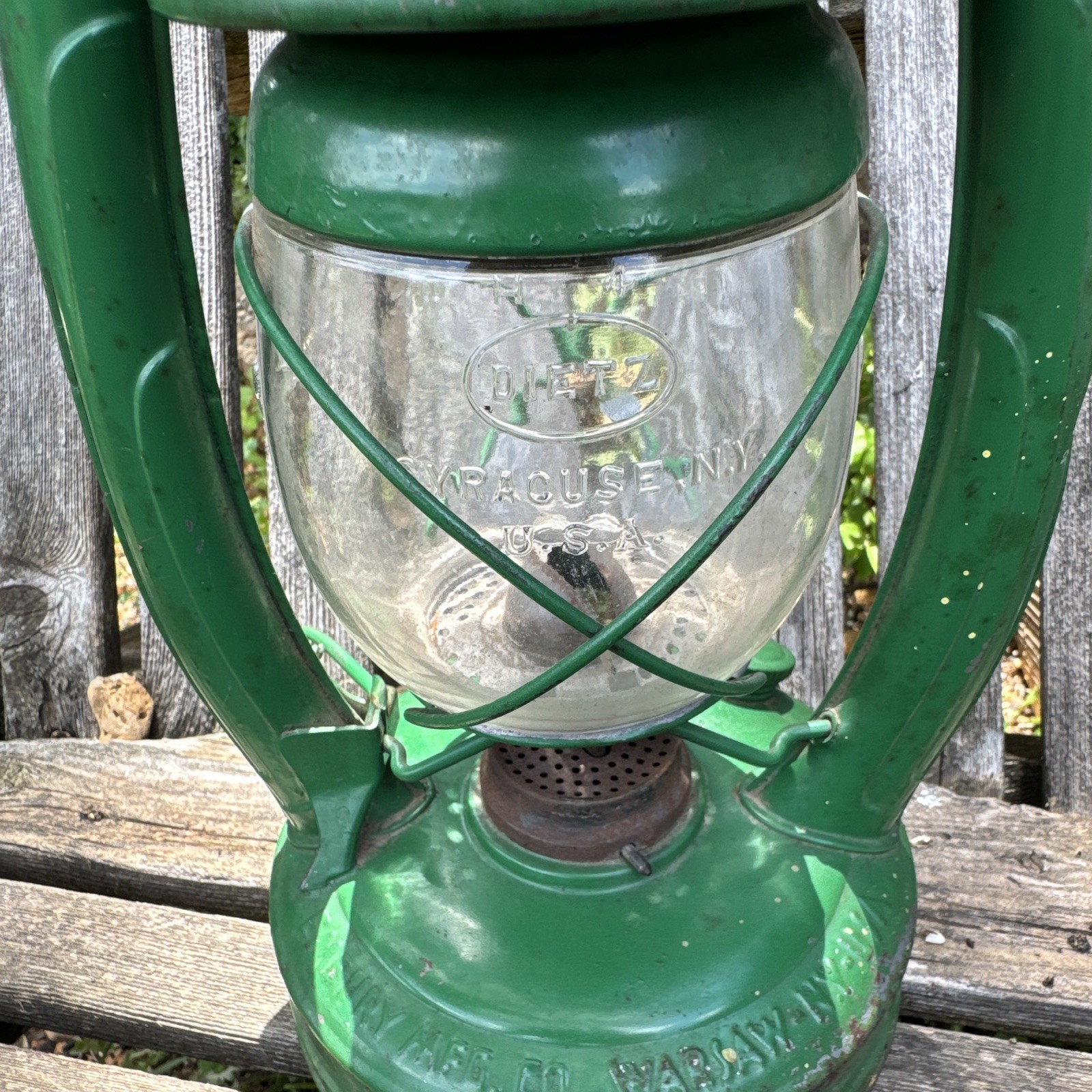 Vintage Green Embury Little Air Pilot Kerosene Lantern 1940’s
