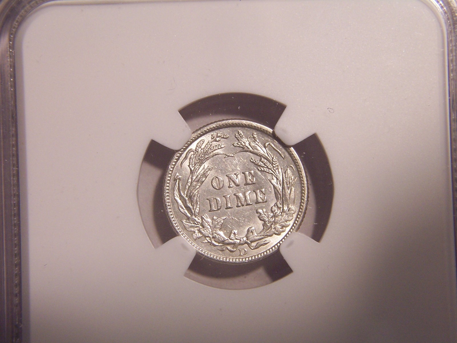 1914 D Barber Silver Dime AU 58 NGC