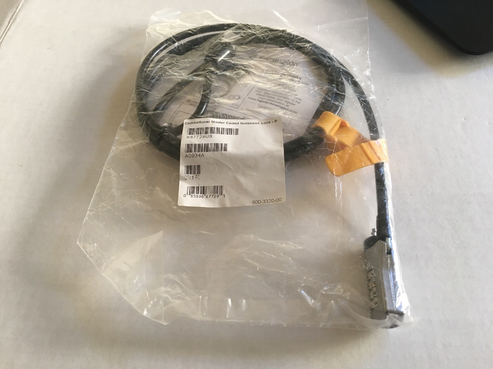 NEW KENSINGTON COMBOSAVER MASTER CODED NOTEBOOK LOCK - P, K67729US, A0934A