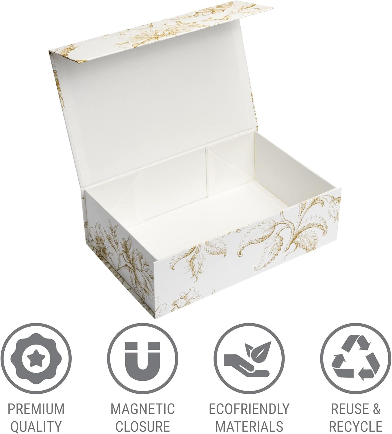 Keepsake Gift Box | Flower Box with Magnetic Lid, 11.5 in. x 7.5 in. x 3.5 in.