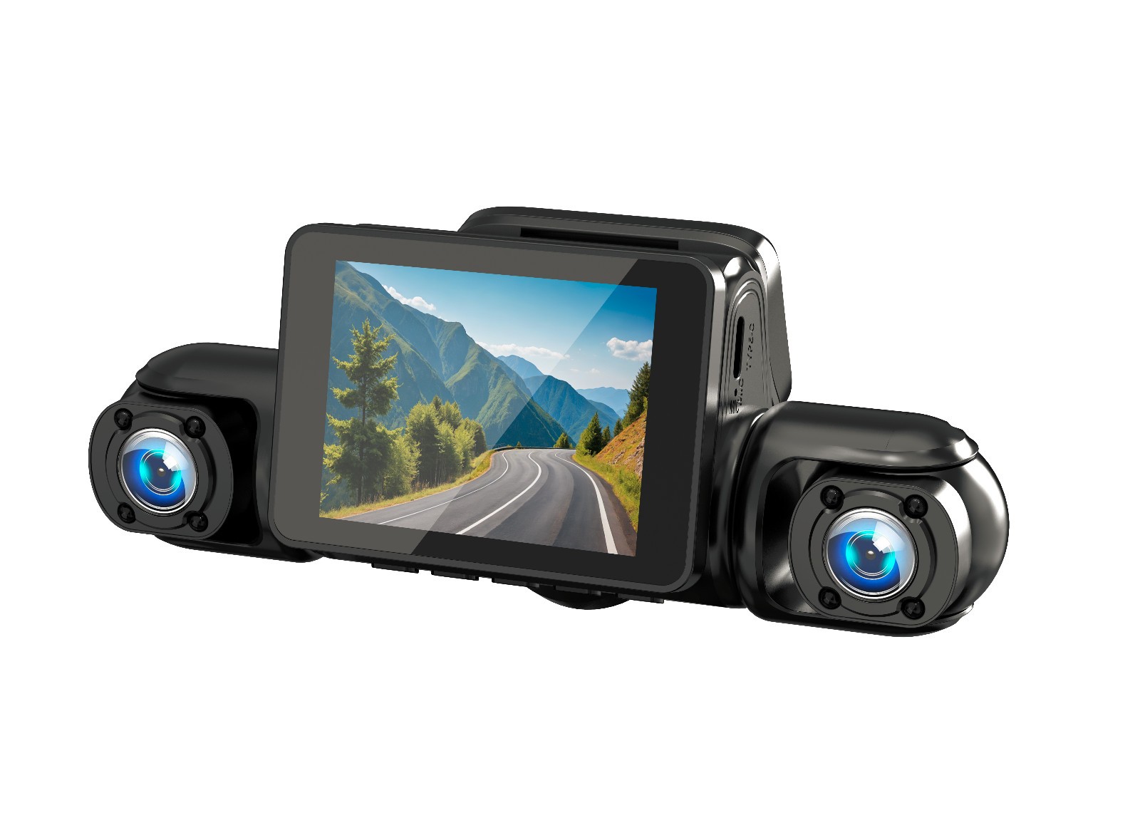 170° 2.4in Dash Cam 1080P Car DVR WiFi 4-Channel Loop Recording Night Vision