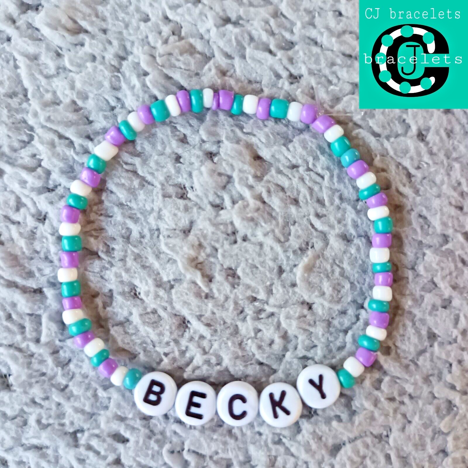 Personalised Seed Bead Name Bracelet MULTIBUY choose any colour and name or word