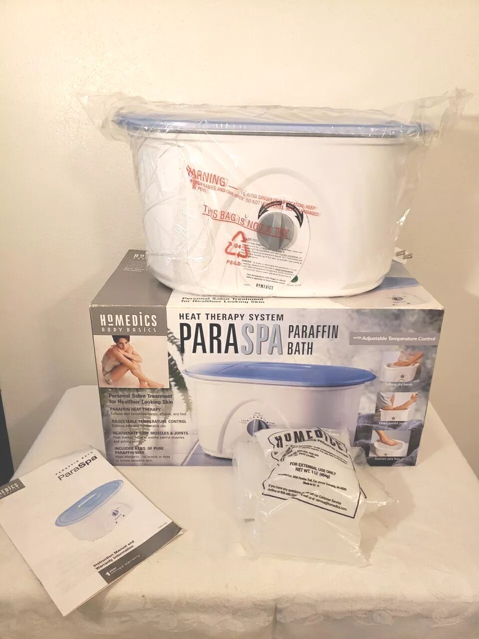 Homedics ParaSpa PAR-200 Paraffin Bath Heat Therapy System Brand New NIB