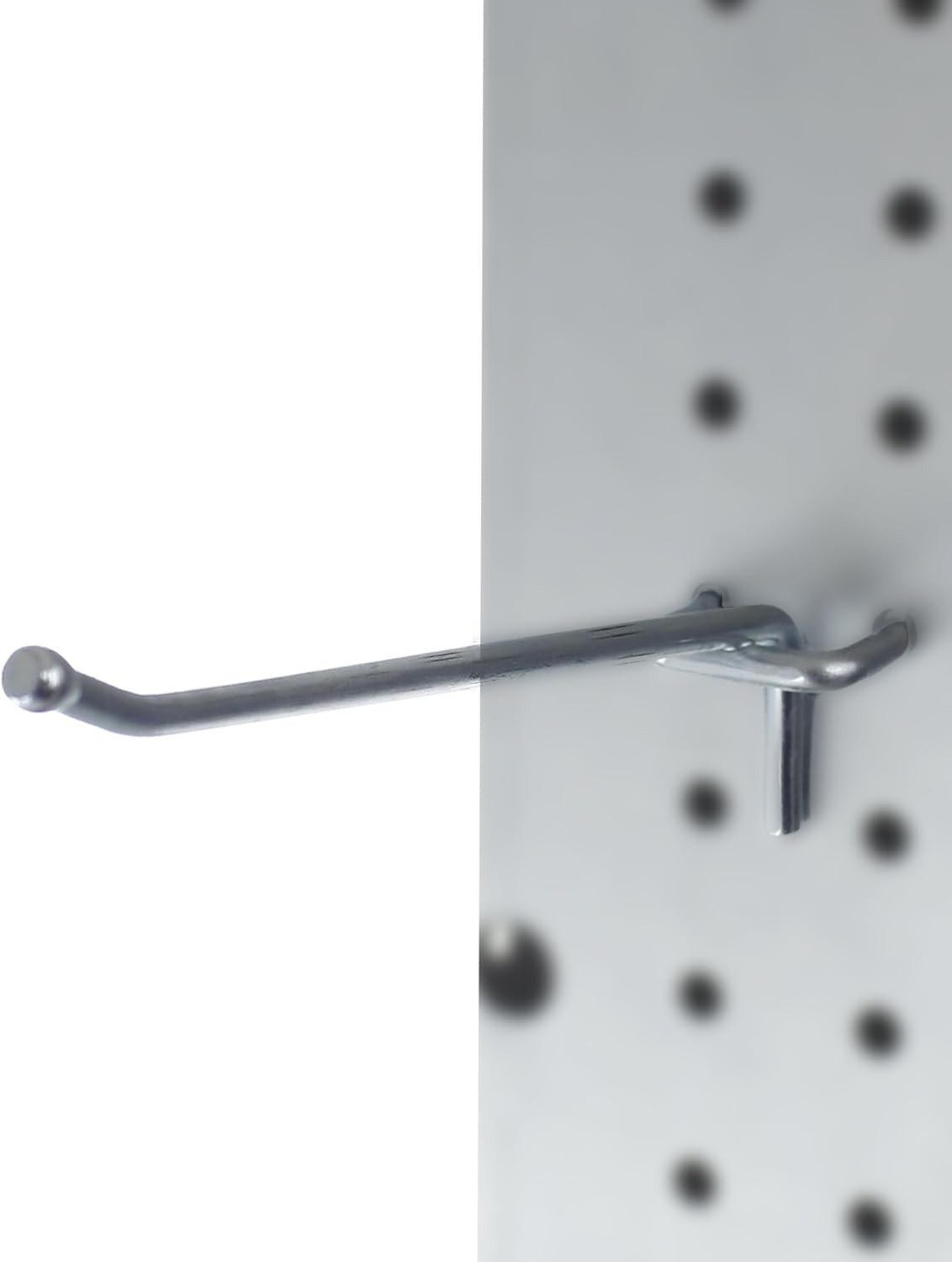 Versatile 6-Inch Chrome Pegboard Hooks, 50-Pack – Max Weight 50 lbs, for Tools