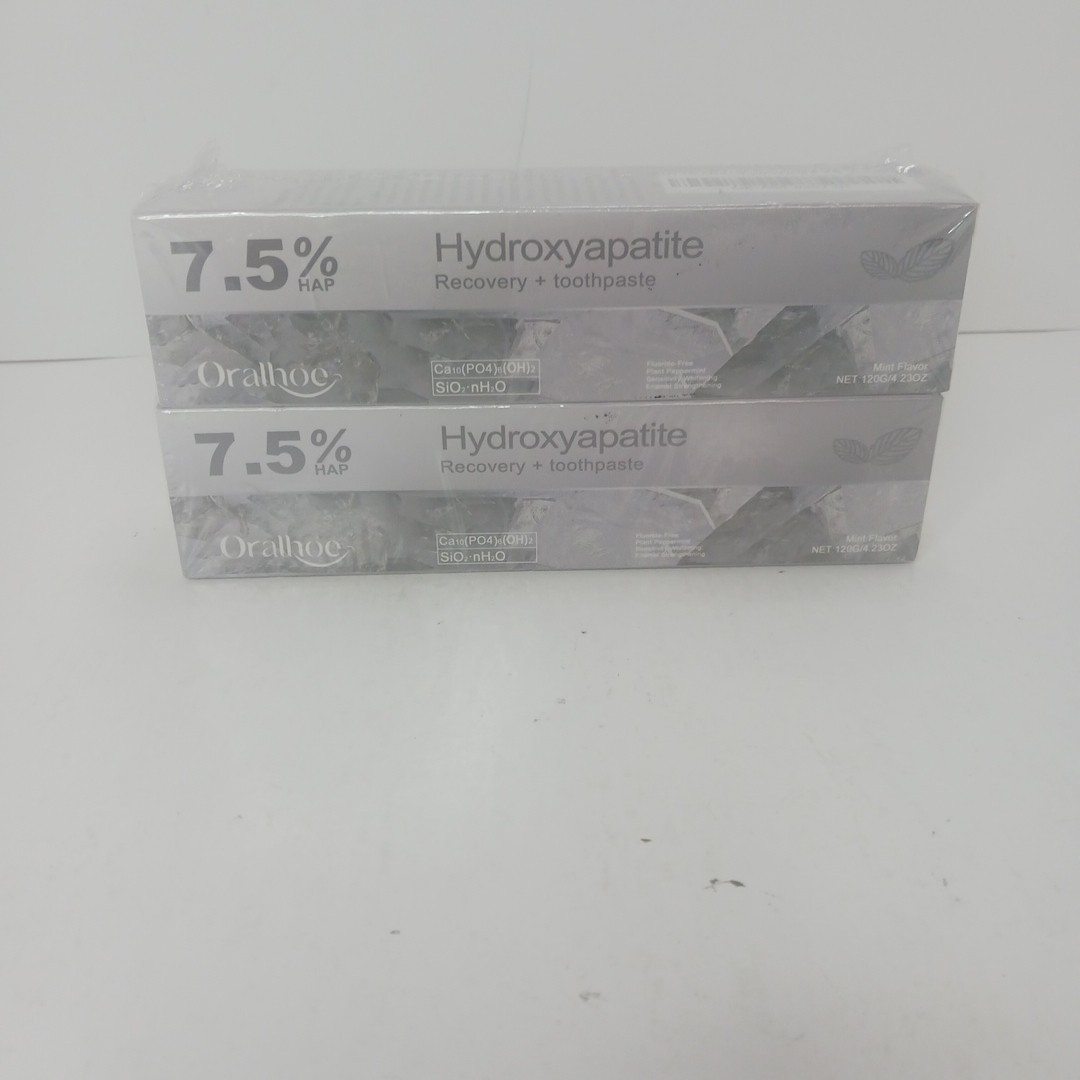 2X 7.5% Whitening Toothpaste Hydroxyapatite for Sensitive Teeth Mint Flavor