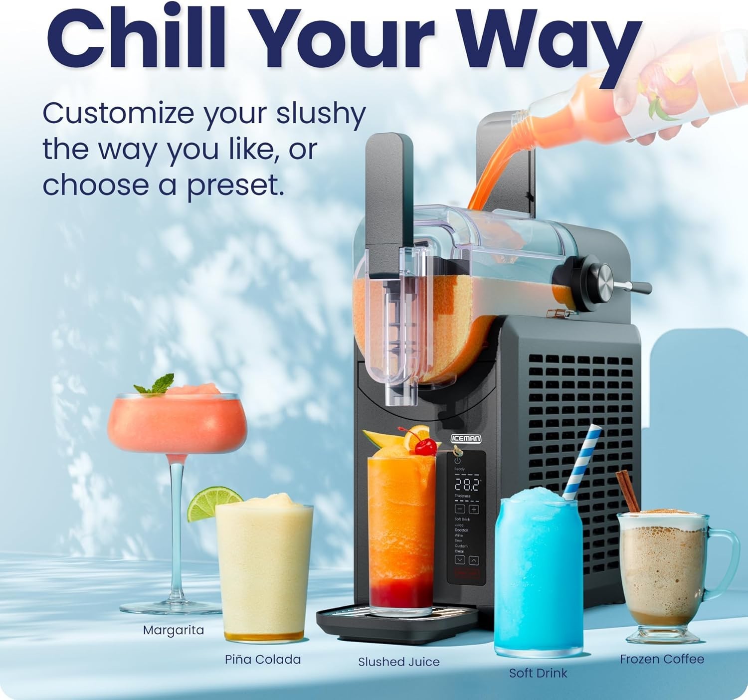 Slush-Ease 68oz Slushy Machine, Intuitive Touch Controls