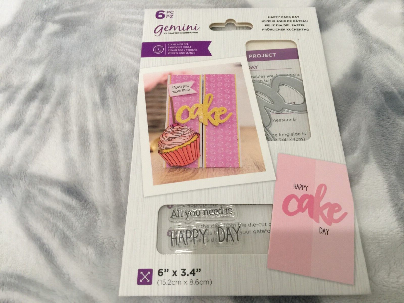 Gemini Gatefold Stamp & Die Happy Cake Day6 by Crafter's Companion  New