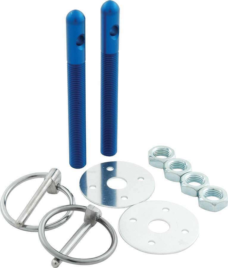 ALLSTAR PERFORMANCE Alum Hood Pin Kit 3/8in Blue