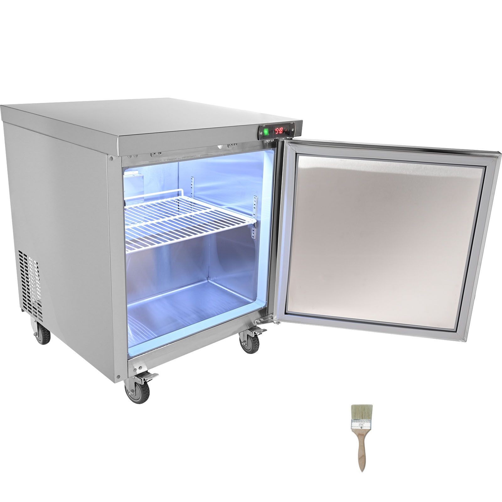28-in Stainless Steel Undercounter Fridge 7.4 cu ft, Fan-Cooled