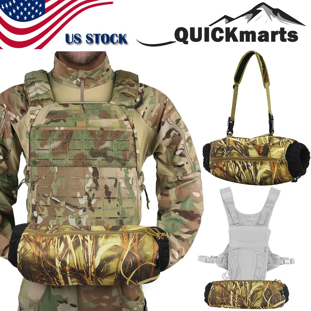 Tactical Muff Hand Warmer with Pouch Bag Vest Drop for Winter Hunting Fishing