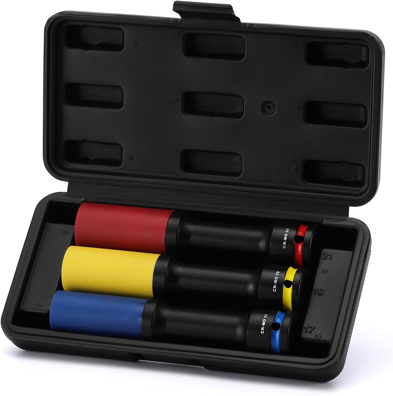 3PCS 1/2" Drive Non-marring & Thin Wall Lug Nut Impact Socket Set, for Wheel Lug