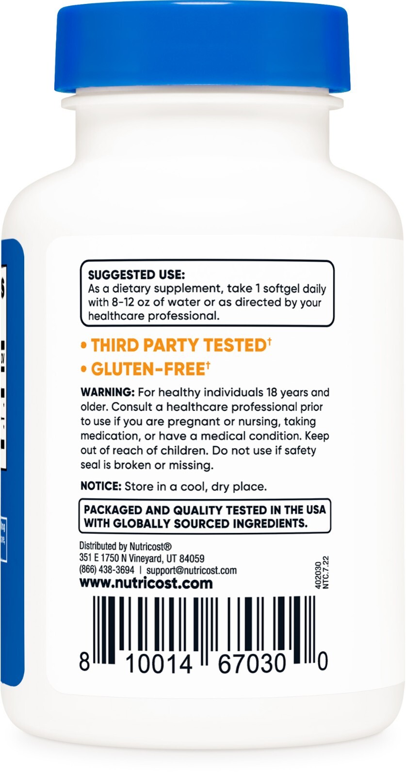Nutricost Zeaxanthin with Lutein 20mg, 120 Softgels, Non-GMO & Gluten Free