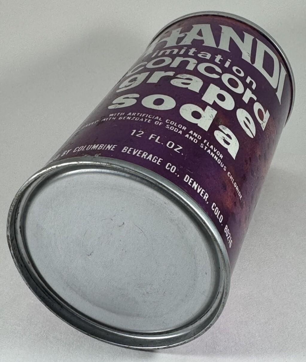 Handi Imitation Concord Grape Soda 12 Oz EMPTY Tab Top Soda Can